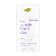Dove whole body deo deodorante corpo stick lavanda e camomilla, 75ml