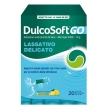 Dulcosoft go lassativo delicato con macrogol 4000, 20 stick, soluzione orale per stitichezza e intestino pigro, favorisce regolarita intestinale, senza zucchero, glutine e lattosio, gusto limone