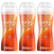 Durex massage 2in1 gel massaggio corpo e lubrificante 3x200 ml lubrifi