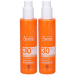 Eau thermale avene spray solare spf 30 alta protezione set da 2 2x200