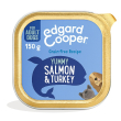 Edgard & cooper adult salmone e tacchino allevato a terra senza cereali cibo umido per cani 150g edgard & cooper