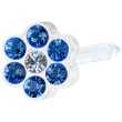 Ep mp daisy 5mm sapphire/crys