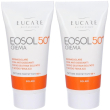 Eucare eosol crema sfp50+ 2x50 ml solare