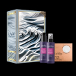 Euphidra cofanetto di natale lago d'argento - detergente viso 3 ceramidi 100 ml + tonico viso idratante 100 ml + panno ecologico