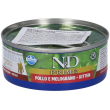 Farmina n&d prime pollo e melograno cibo umido per gattini 5x80 g