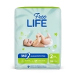 freelife mini pannolini per bambini taglia 2 dai 3 ai 6 kg, 56 pannolini