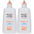 Garnier ambre solaire super uv acido ialuronico fluido spf50+ 2x62,85