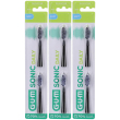 Gum® sonic daily spazzolino di ricambio nero 3x1 st