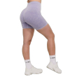 Gymbeam pantaloncini donna lift seamless violet a vita alta senza cuci