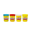 Hasbro play-doh - set 4 vasetti di pasta da modellare colorata