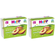 Hipp biologico mela pesca frutta grattugiata set da 2 2x400 g