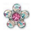 Inverness orecchini fiore crystal/rosa gambo titanio r120st