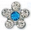 Inverness orecchini fiore crysal/zaffiri gambo titanio r119st