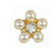Inverness orecchini fiore perle/crystal placcati oro r931c