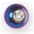 Inverness orecchini pallina cristallo 4 mm anodizzato blu titanio r530c