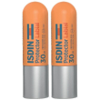 Isdin protettore labiale spf30 protezione solare labbra 2x4,8 g rosset