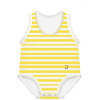 J bimbi body neonato estivo fresco 0-36 mesi bio cotton righe giallo bianco 1 pezzo