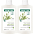 Klorane shampoo al latte di avena bio extra delicato set da 2 2x400 ml