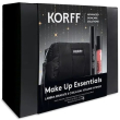 Korff make up essential labbra idratate e ciglia dal volume intenso cofanetto con mascara iconic volume 9,1ml + lip gloss 03 petal 4ml + pochette nera