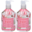 L`erbolario detergente mani e corpo 3 rosa 490 ml