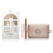 L'oreal paris le voyage enchante - set regalo natale lucidalabbra plump ambition 101 crystal clear + matita labbra color riche 236 + pochette in velluto