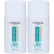 L'oreal paris skincare fluido bright reveal uv colorato spf50 2x50 ml