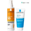 La roche-posay anthelios spray shaka solare corpo spf50 (200ml) + doposole (100ml)