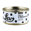Lev gatto lattina in acqua di cottura adulto pollo & prosciutto 70 gr