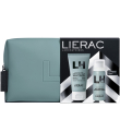 Lierac cofanetto natale uomo 2025 dopobarba - balsamo dopobarba idratante 75 ml + schiuma da barba 150 ml + trousse