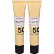 Lierac sunissime il fluido solare vellutato viso spf50 set da 2 2x40 m