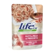 Life natural cat pollo con prosciutto - alimento umido per gatti 70 gr
