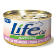Life pet care cibo umido tonno e salmone per gatti adulti 85g