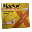 Maalox digestione rapid, integratori, cattiva digestione, acidita di stomaco – per adulti e bambini 6+, gravidanza, senza glutine e lattosio (20 bustine)