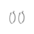 Mast industria italiana orecchini cerchio argento pave medical jewels