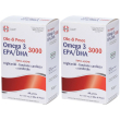 Matt olio di pesce omega 3 epa/dha 3000 tripla azione set da 2 2x76,5
