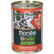 Monge bwild grain free dog adult tacchino con zucca e zucchine 400g 7x