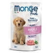monge fresh dog puppy paté con bocconcini ricco in maiale ortaggi