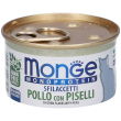 Monge monoprotein sfilaccetti pollo con piselli set da 10 10x80 g