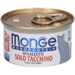 Monge monoprotein sfilaccetti solo tacchino gatti adulti set da 14 14x