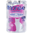 Monge natural pezzetti di tonno con manzo gatti adulti 4x80 g mangime