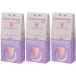 Mooncup coppetta mestruale soft rosa taglia a 3x1 st