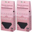 Mooncup mutanda mestruale vita bassa colore nero taglia s 1 st