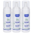 Mustela® shampoo mousse detergente crosta lattea 3x150 ml