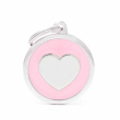 My family medaglietta cerchio (l) rosa cuore (ref. mfch17pinkheart)