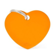 My family medaglietta cuore (l) alluminio arancio (ref. mfb69)