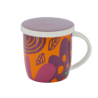 Neavita infusioni di benessere herbal infuser, arancione e viola, infusiera con filtro in acciaio 350ml per tisane in foglia