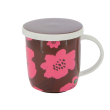 Neavita infusioni di benessere herbal infuser, marrone e rosa, infusiera con filtro in acciaio 350ml per tisane in foglia