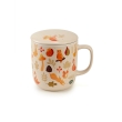 Neavita warmy tea infusiera in ceramica beige con filtro in acciaio, 380 ml