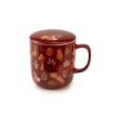 Neavita warmy tea infusiera in ceramica marrone con filtro in acciaio, 380 ml