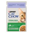Nestle' purina cat chow gatto sterilised salsa agnello fagiolini 85gr (bustina)